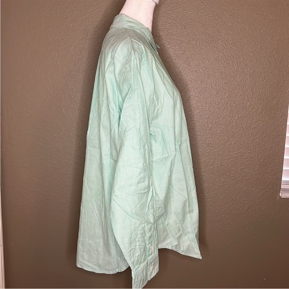 Everlane The Relaxed Oxford Shirt Mint Stripe Size 12 - NWT - Picture 5 of 7